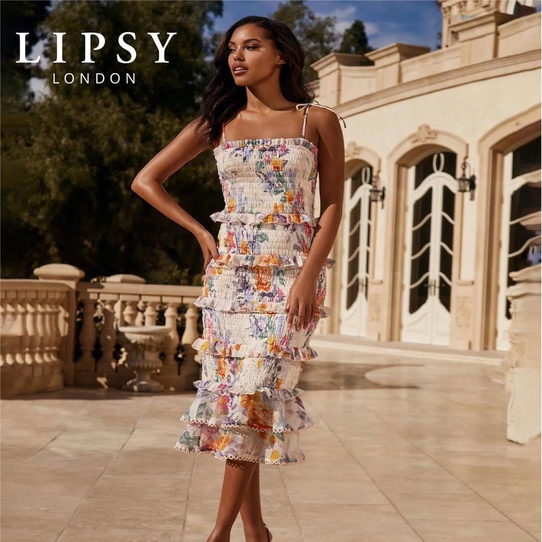 Lipsy London Dress UK 10 Tiered