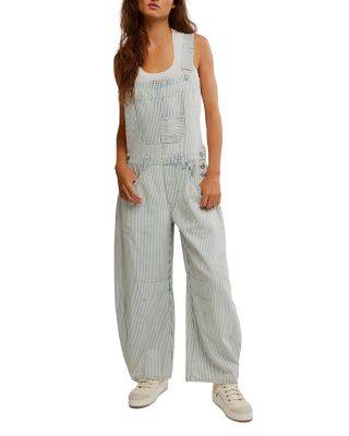Free People Overalls L Striped