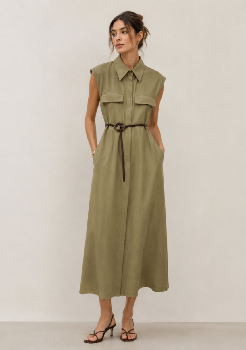 MNG Dress S Army Green
