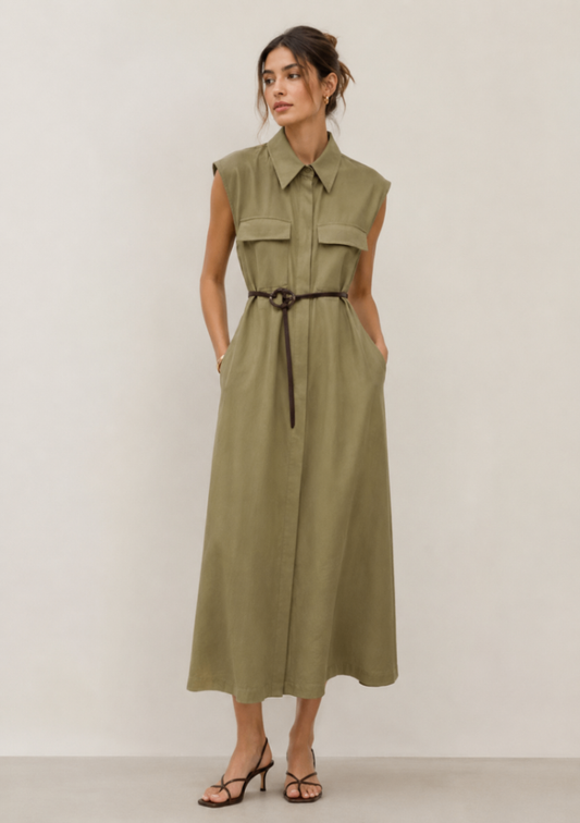 MNG Dress S Army Green