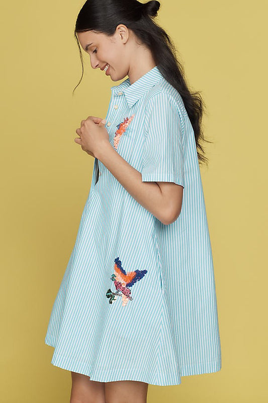 Anthropologie Dress L Striped