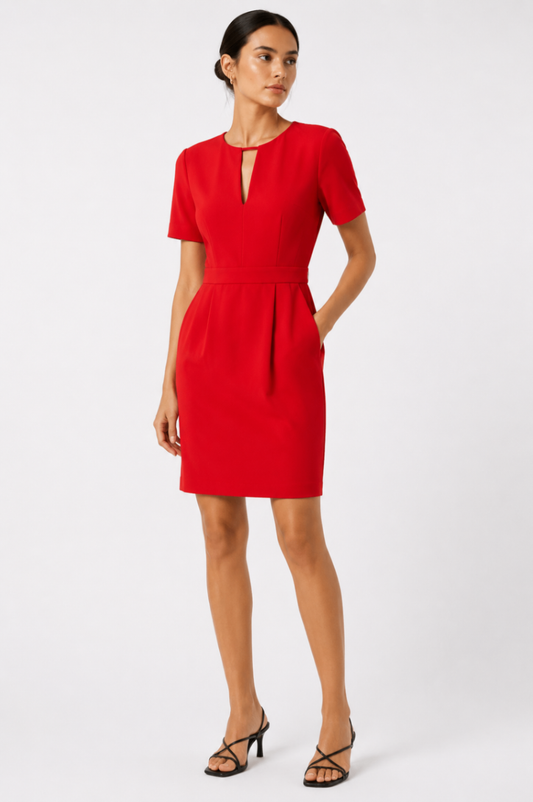 Warehouse Dress UK 8 Red