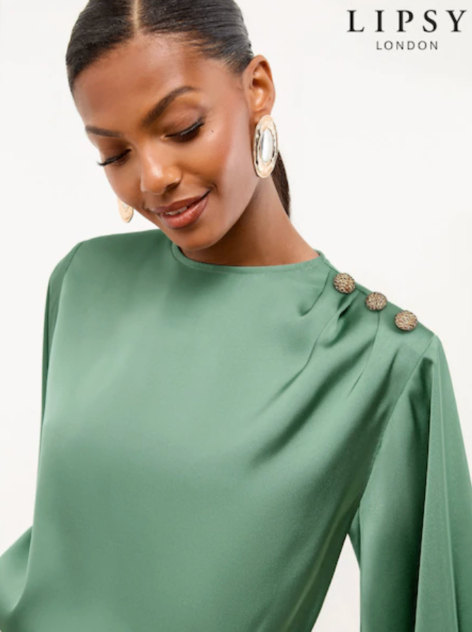 Lipsy Blouse UK 10 Sage green