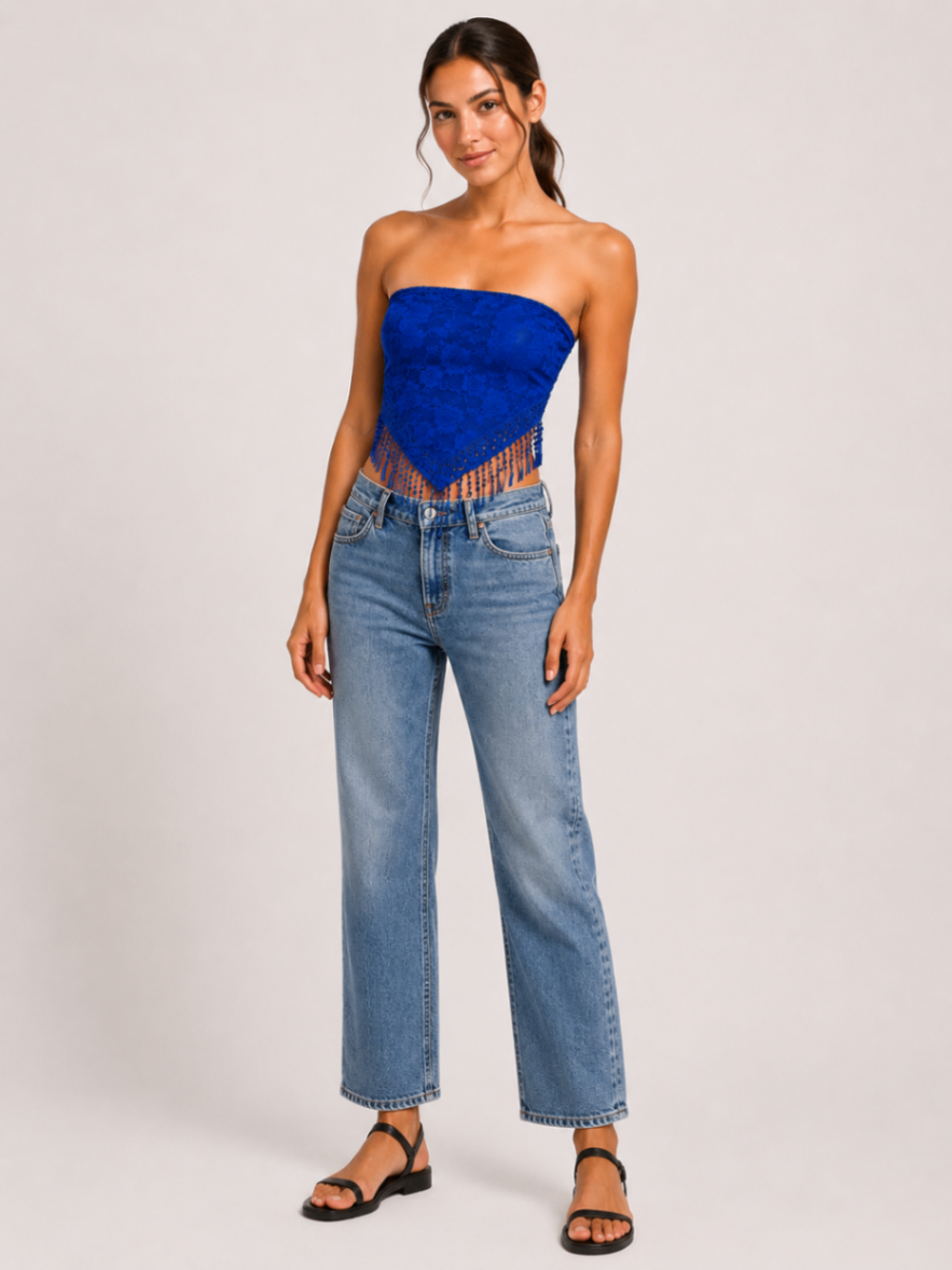 SHEIN Scarf Top XL Size Blue