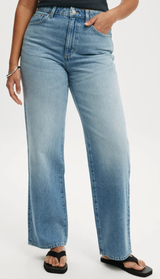 Cotton On Straight Jeans UK 8 Light Blue