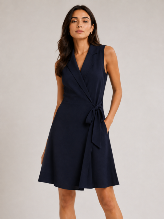 Monteau Dress L Navy