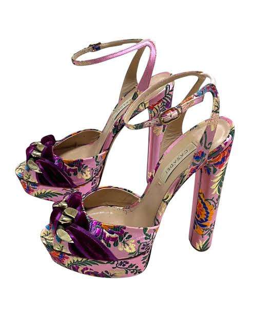 Casadei Sandals 38 Pink/Multicolor