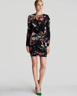 Ted Baker London Dress US 2 Black floral print