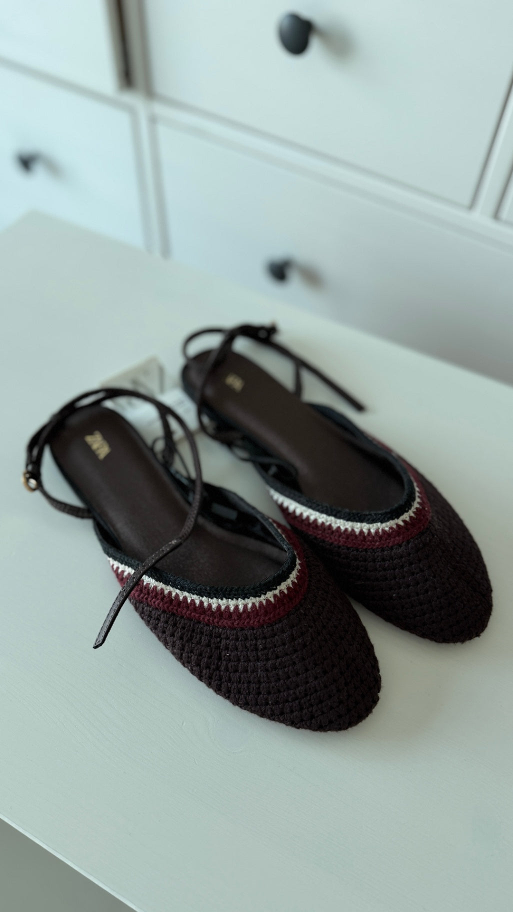 ZARA Sandals EU 38 Dark Brown