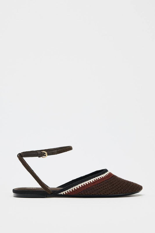 ZARA Sandals EU 38 Dark Brown