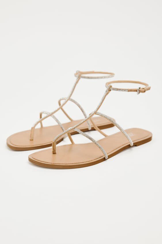 Zara Sandals EU 38 Beige