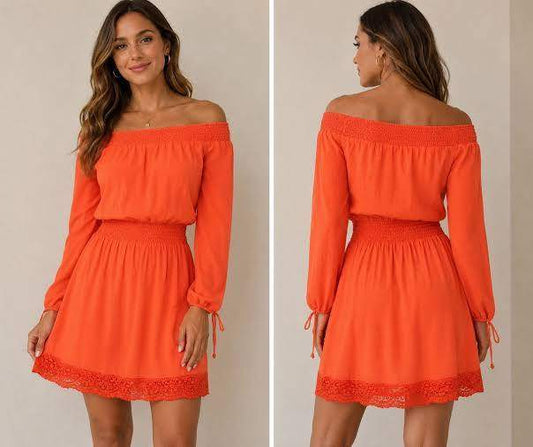 Abercrombie & Fitch Dress L Orange