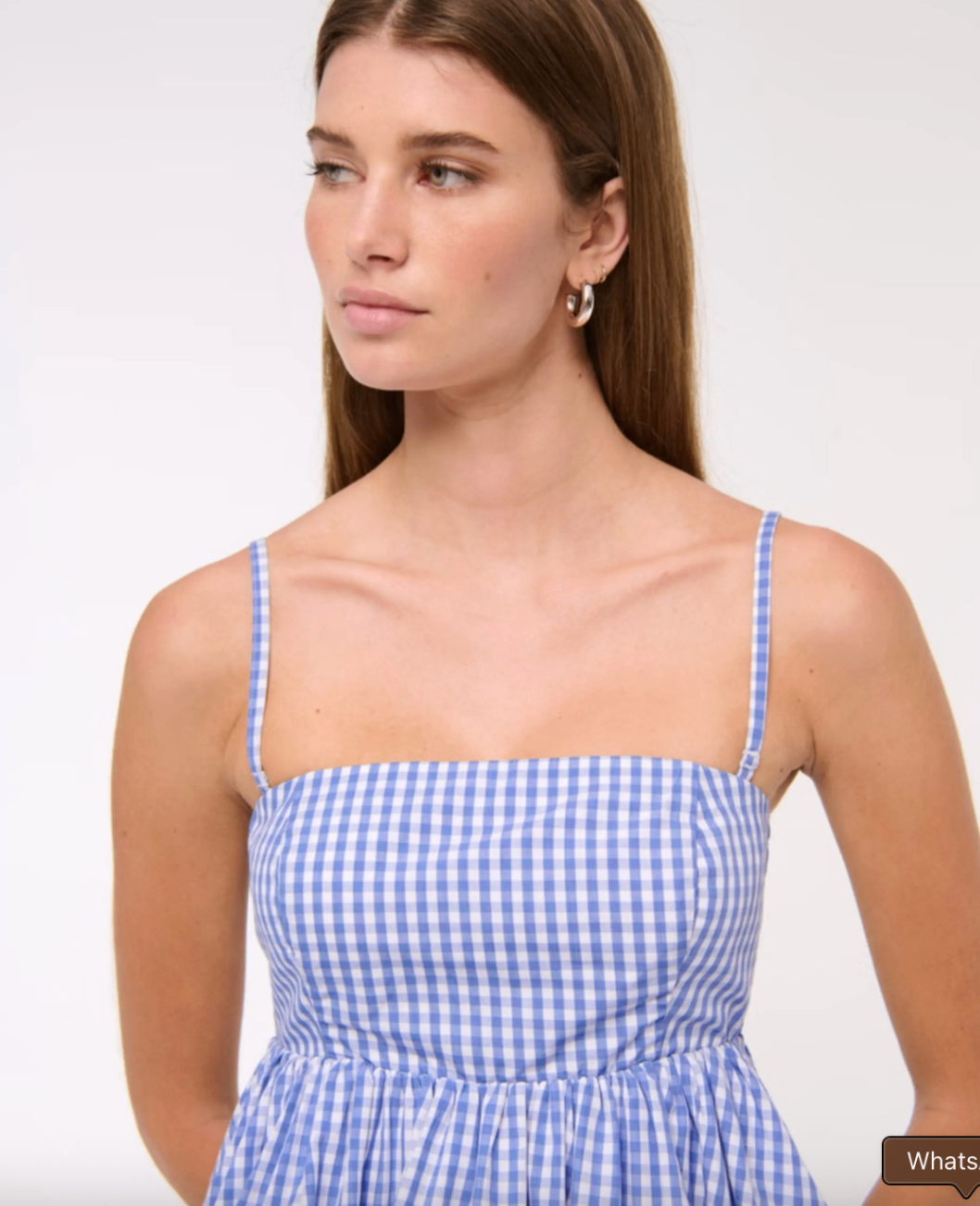 Abercrombie & Fitch Top S Blue and White