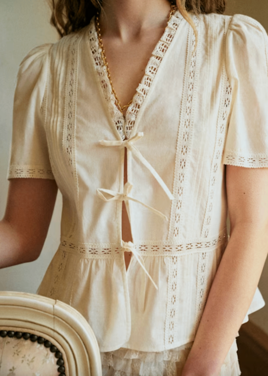 Sézane Blouse 36 White