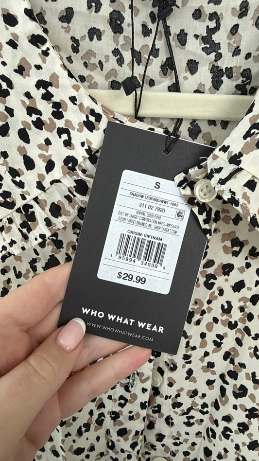 Who What Wear Blouse S Leopard