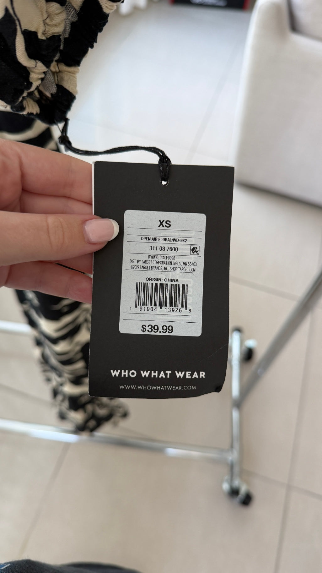 Who What Wear Dress XS Black and Cream