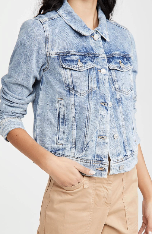 Free People Jacket Light Blue Denim