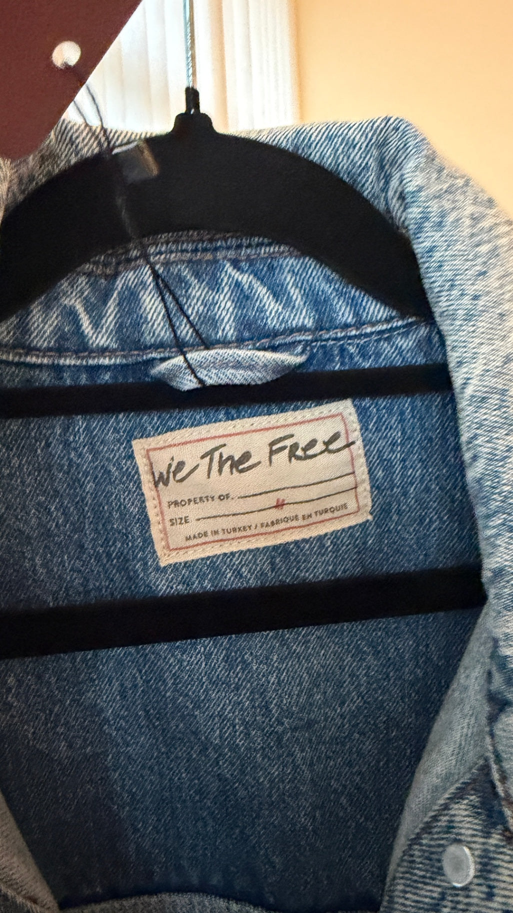 Free People Jacket Light Blue Denim