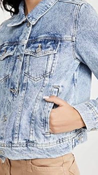 Free People Jacket Light Blue Denim
